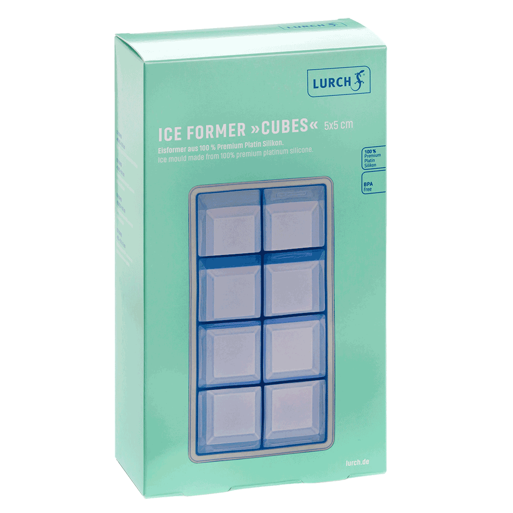 Lurch Isterningbakke terninger 5x5cm Blå